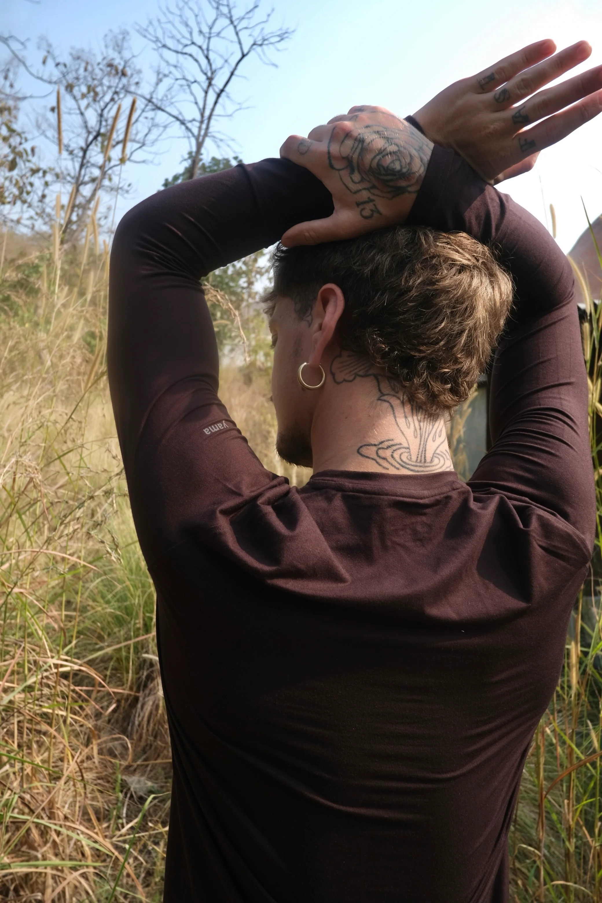 Aero Slim Fit Tee Long Sleeves Espresso - Image 5