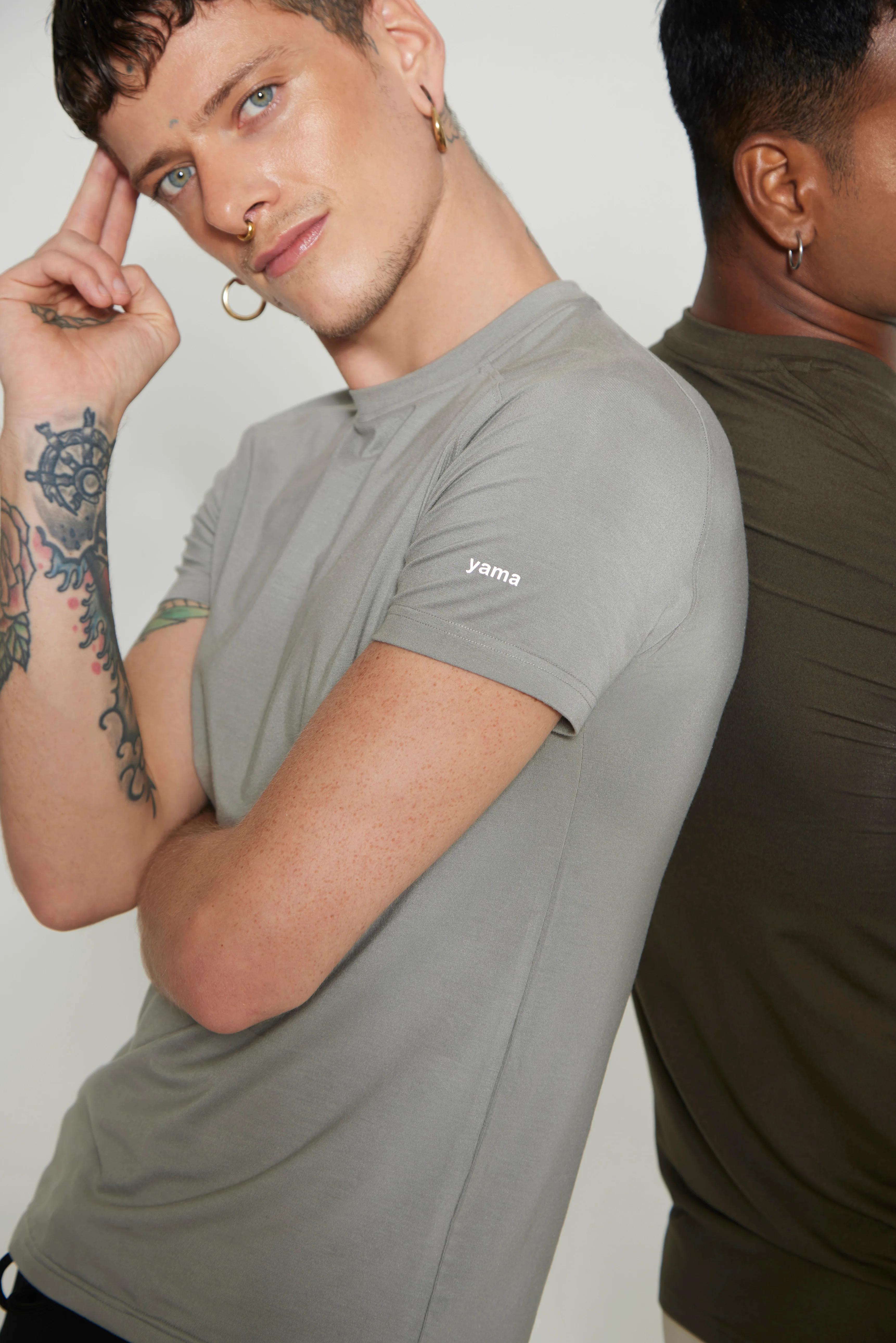 Aero Slim Fit Tee Short Sleeves Weather Grey - Image 3