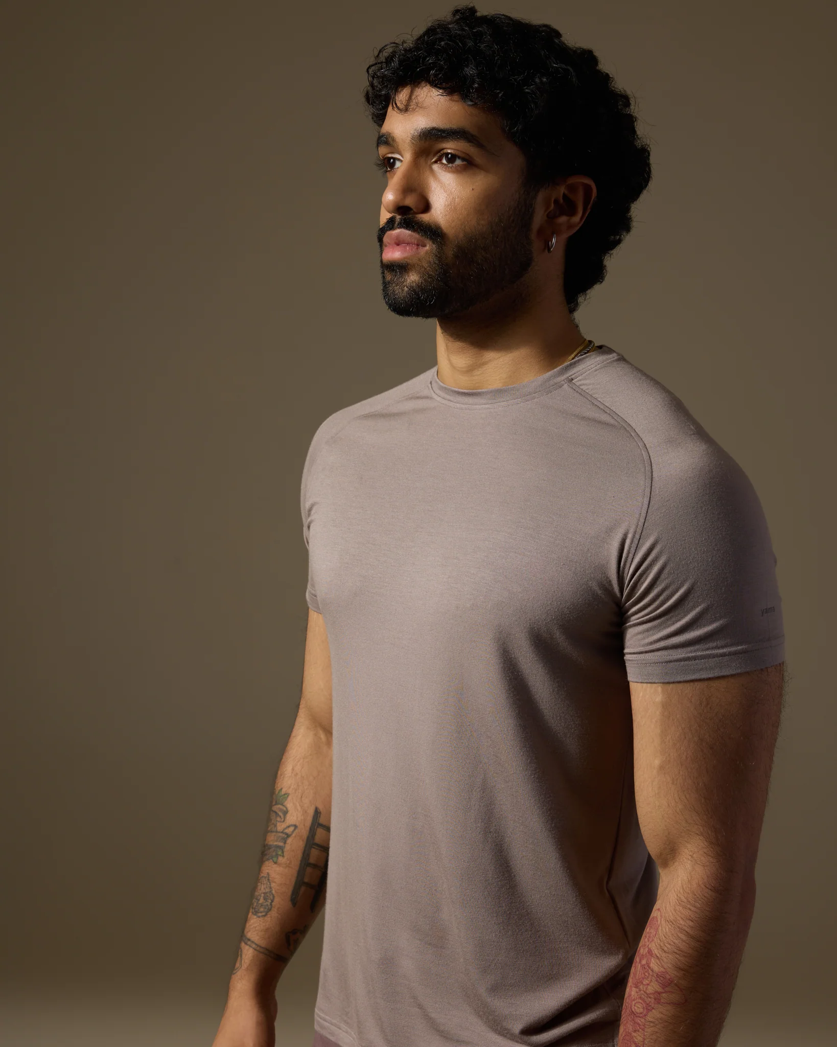 Aero Slim Fit Tee Short Sleeves Sand Grey - Image 3