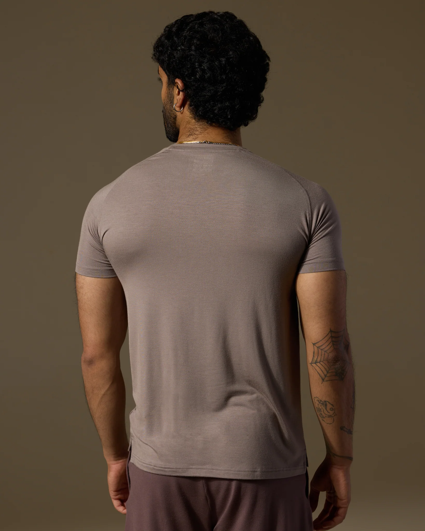 Aero Slim Fit Tee Short Sleeves Sand Grey - Image 5