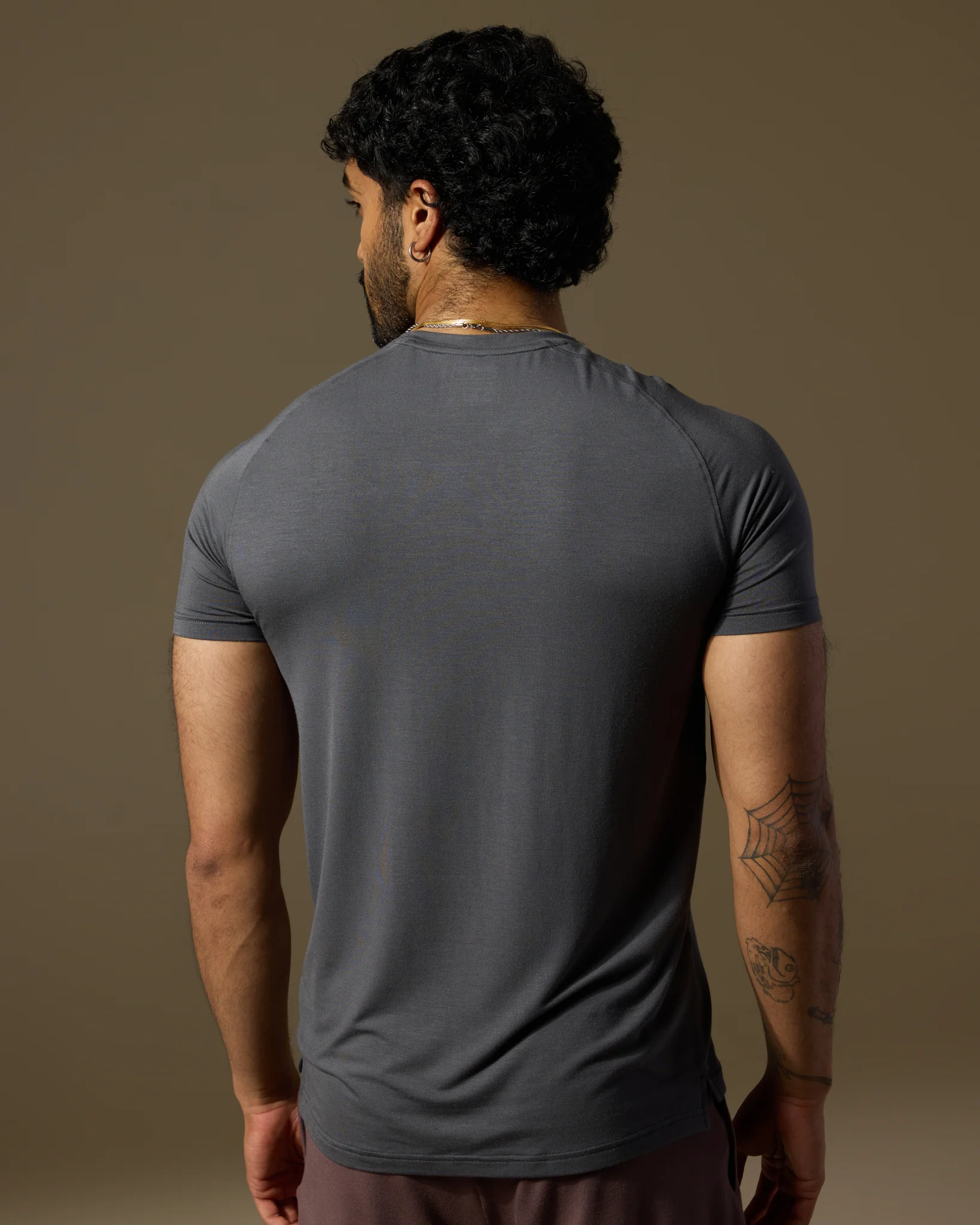 Aero Slim Fit Tee Short Sleeves Stone Grey - Image 4