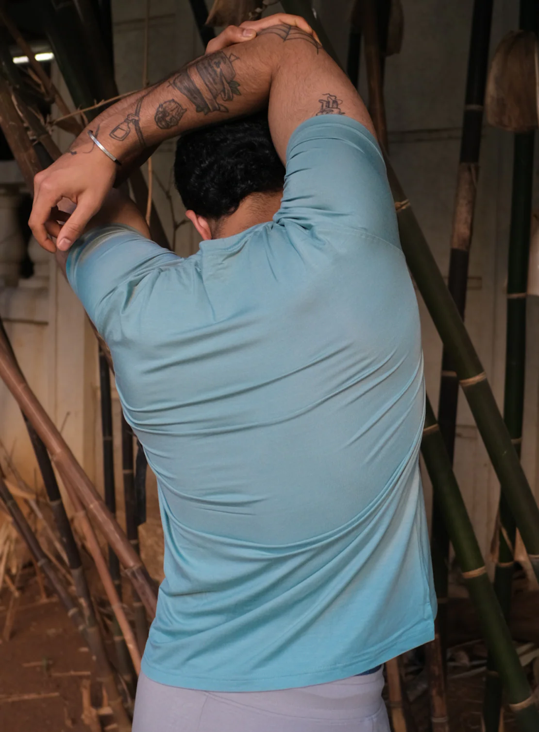 Aero Slim Fit Tee Short Sleeves Surf Blue - Image 3