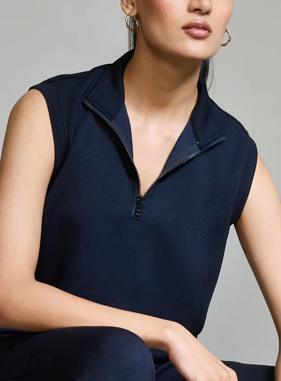 Aeroclouds Sleeveless Half Zipper Retreat Pullover Black - Image 5