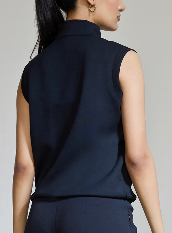 Aeroclouds Sleeveless Half Zipper Retreat Pullover Black - Image 6