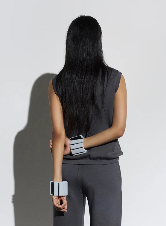 Aeroclouds Sleeveless Half Zipper Retreat Pullover Stone Grey - Image 5