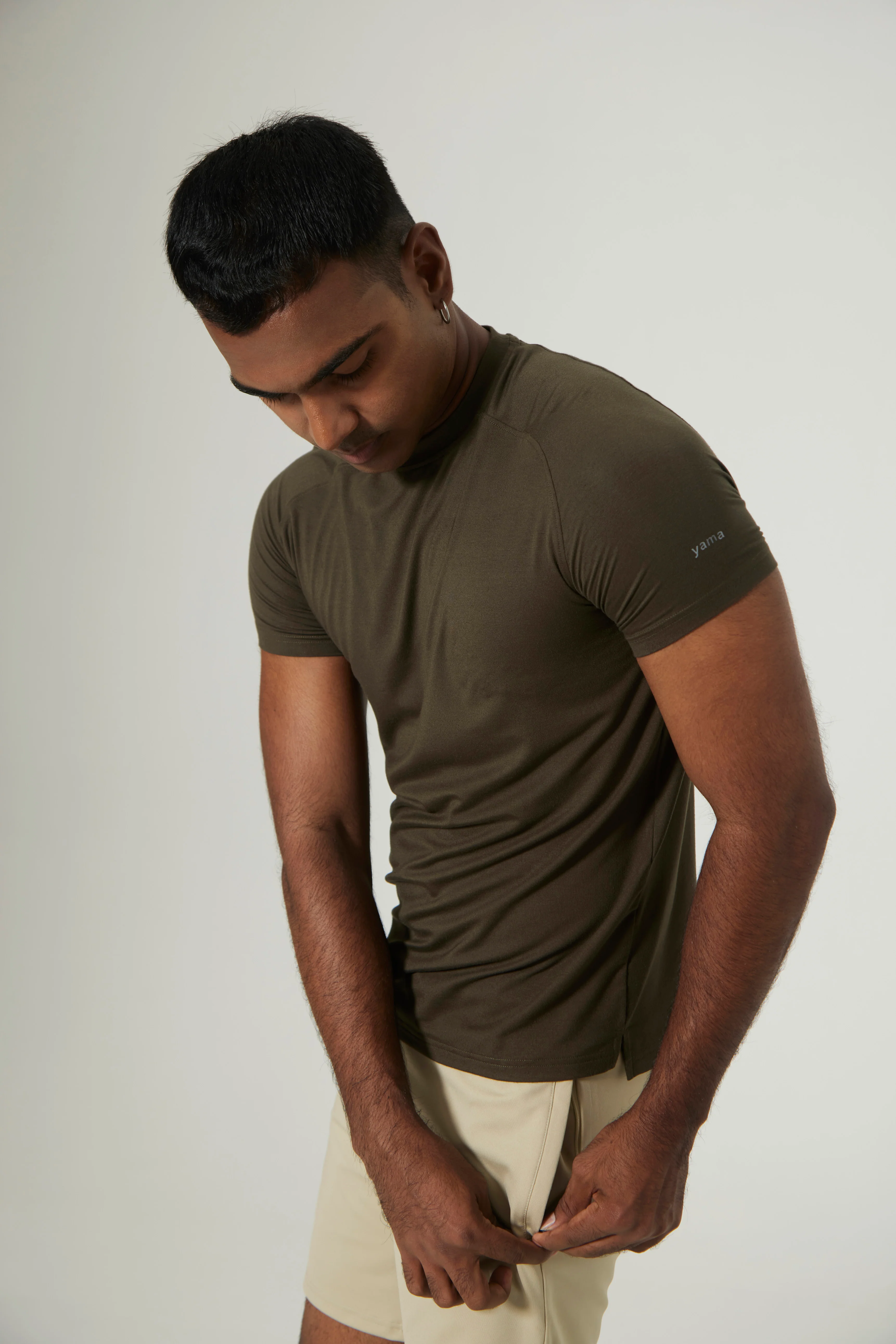 Aero Slim Fit Tee Short Sleeves Olive - Image 3