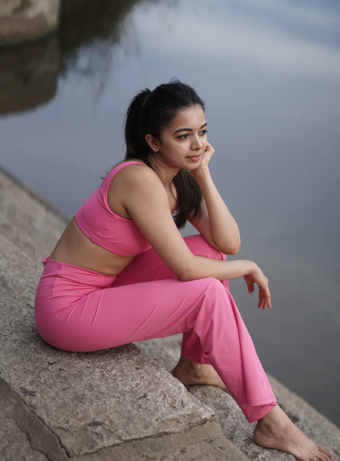 Flo Flared Yoga Pant Pink Power - Image 6