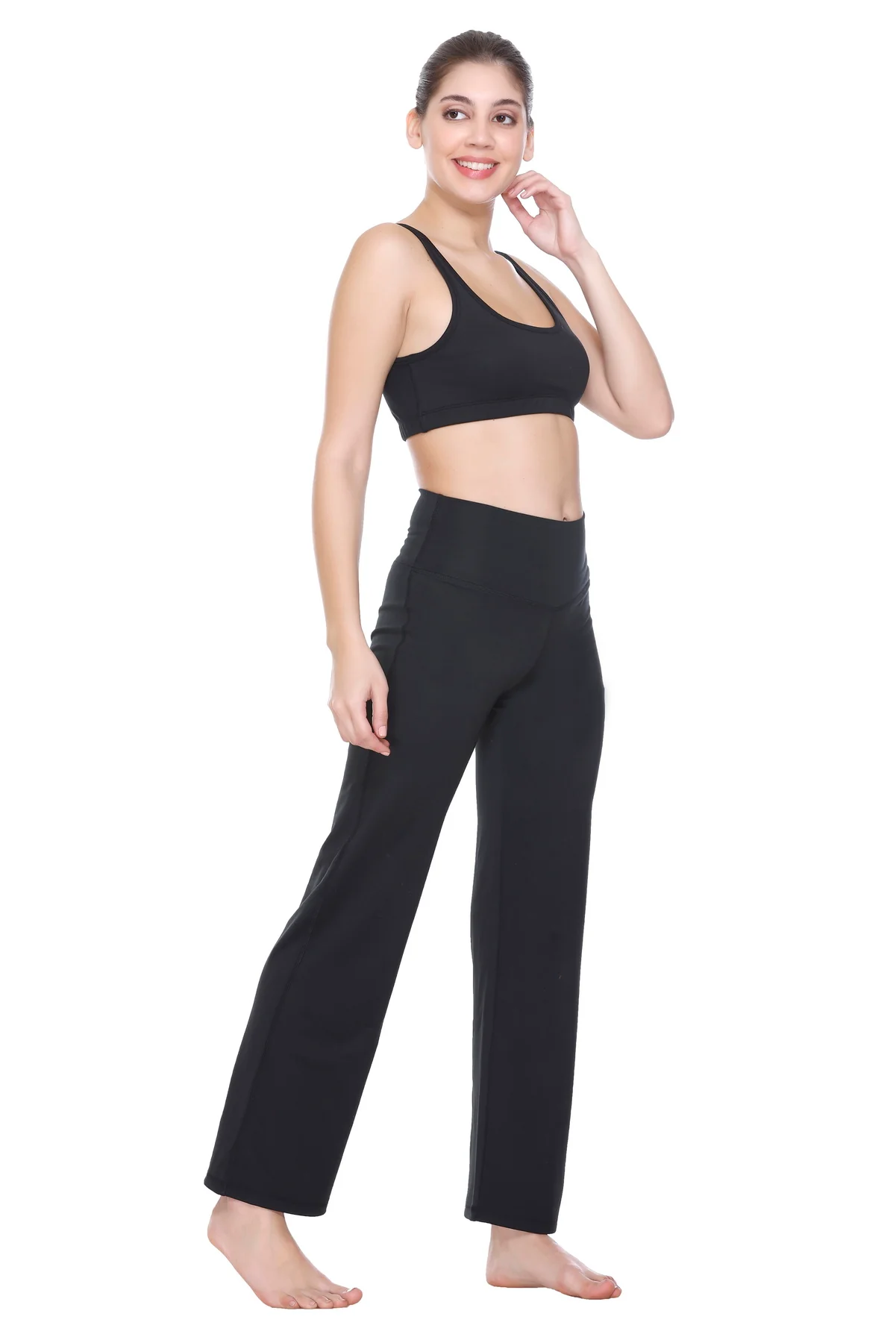 Flo Flared Yoga Pants Midnight Black - Image 4