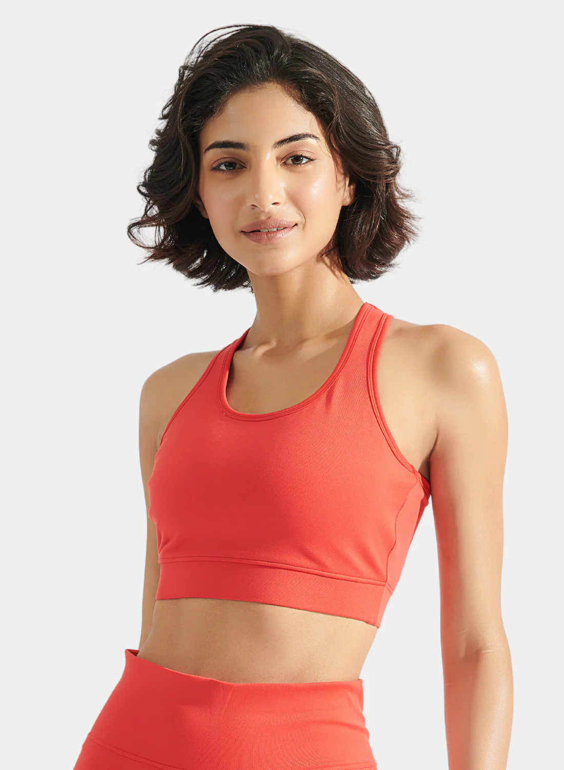Flo Bike Short and Bra Top Combo Fiery Coral - Image 3