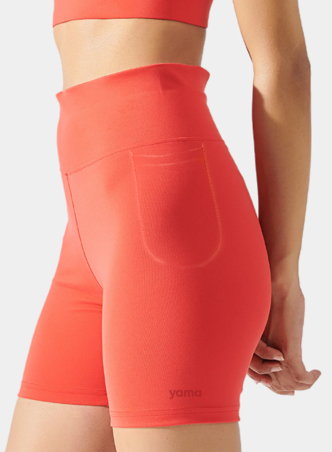 Flo Bike Short and Bra Top Combo Fiery Coral - Image 4