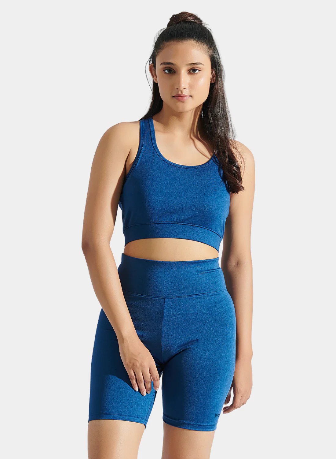 Flo Bike Short and Bra Top Combo Navy Peony - Image 3