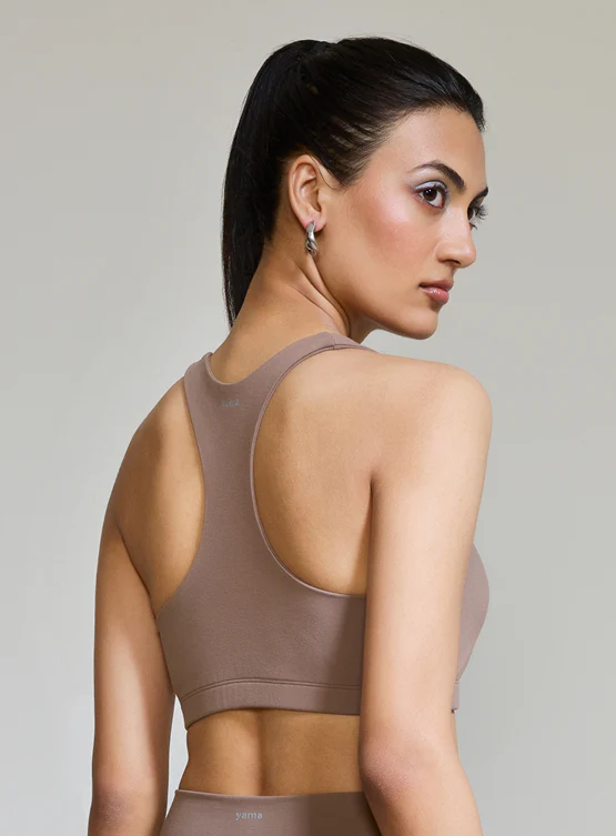 Intense Racer Back Sports Bra Caramel Brown - Image 5