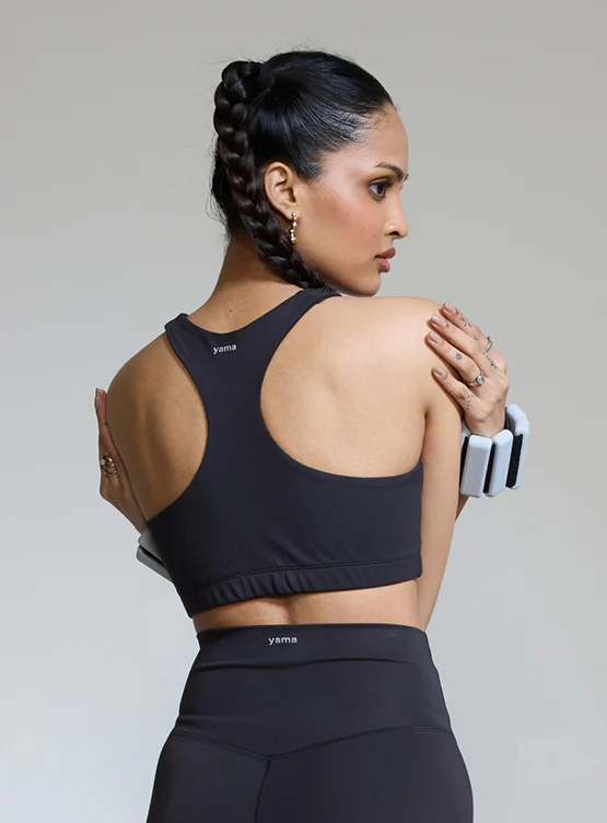Intense Racer Back Sports Bra Matte Black - Image 5