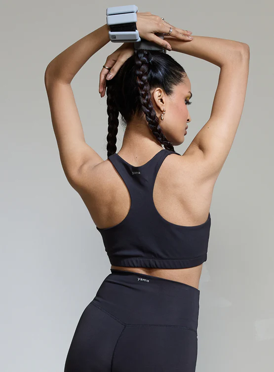 Intense Racer Back Sports Bra Matte Black - Image 6